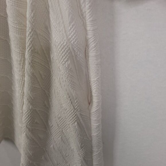 Free People Violet  Mini Dress White M Puff Sleeve Textured Back Tie babydoll - Picture 10 of 15